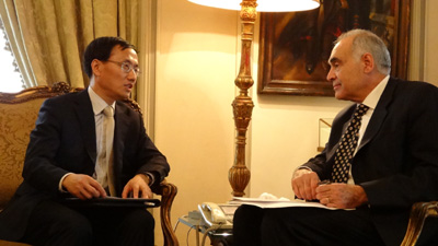 外交部亚非司司长陈晓东访问埃及