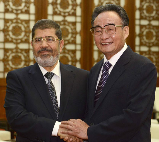 吴邦国会见埃及总统穆尔西