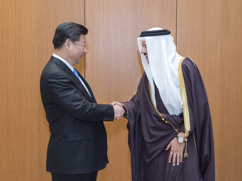 习近平会见海湾阿拉伯国家合作委员会秘书长扎耶尼