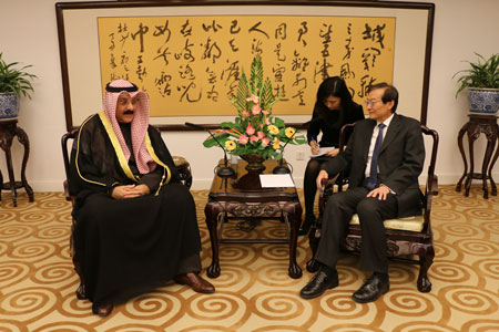 外交部副部长张明会见科威特新任驻华大使赛米赫