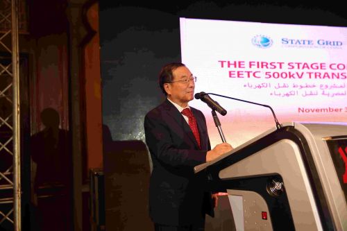 宋爱国大使出席中埃500千伏输电线路工程合作项目第一阶段完工仪式